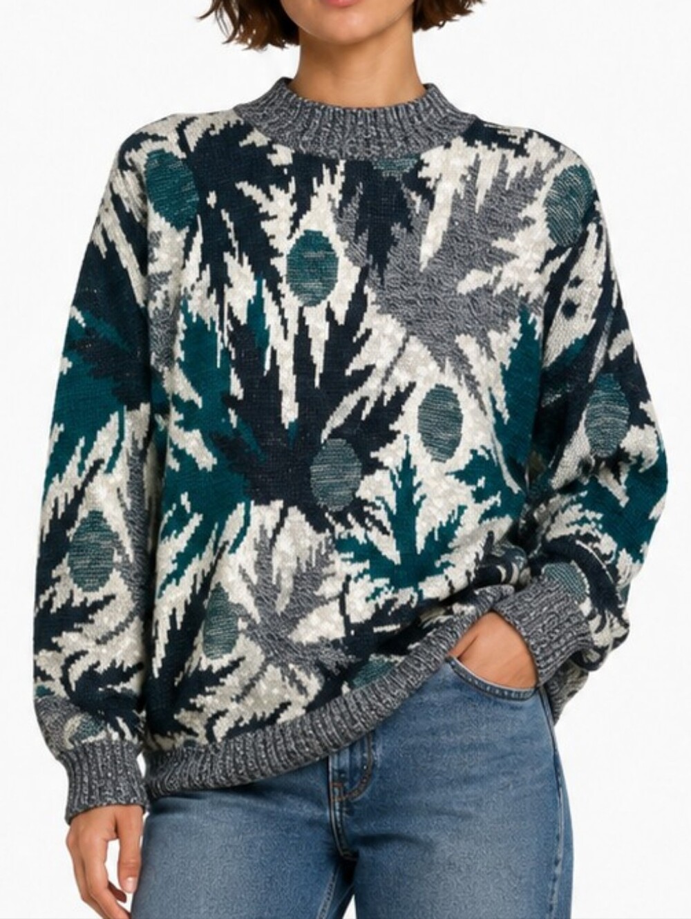 Womens vintage keneth too Sweater Abstract Small Made in USA